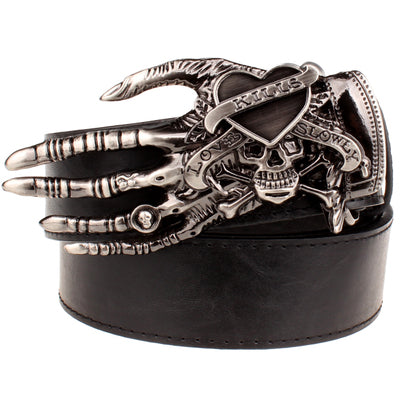 Khaos Boltgloom - The Nevermore Gothic Belt Skull Big Head