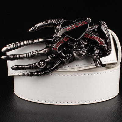 Khaos Boltgloom - The Nevermore Gothic Belt Skull Big Head