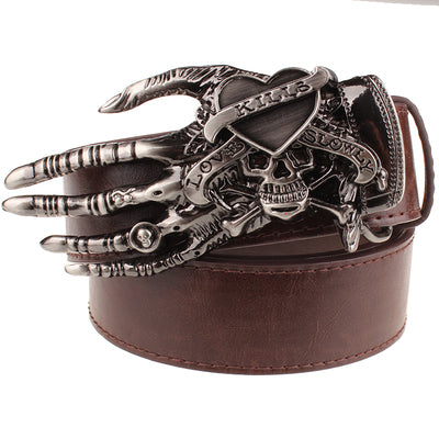 Khaos Boltgloom - The Nevermore Gothic Belt Skull Big Head