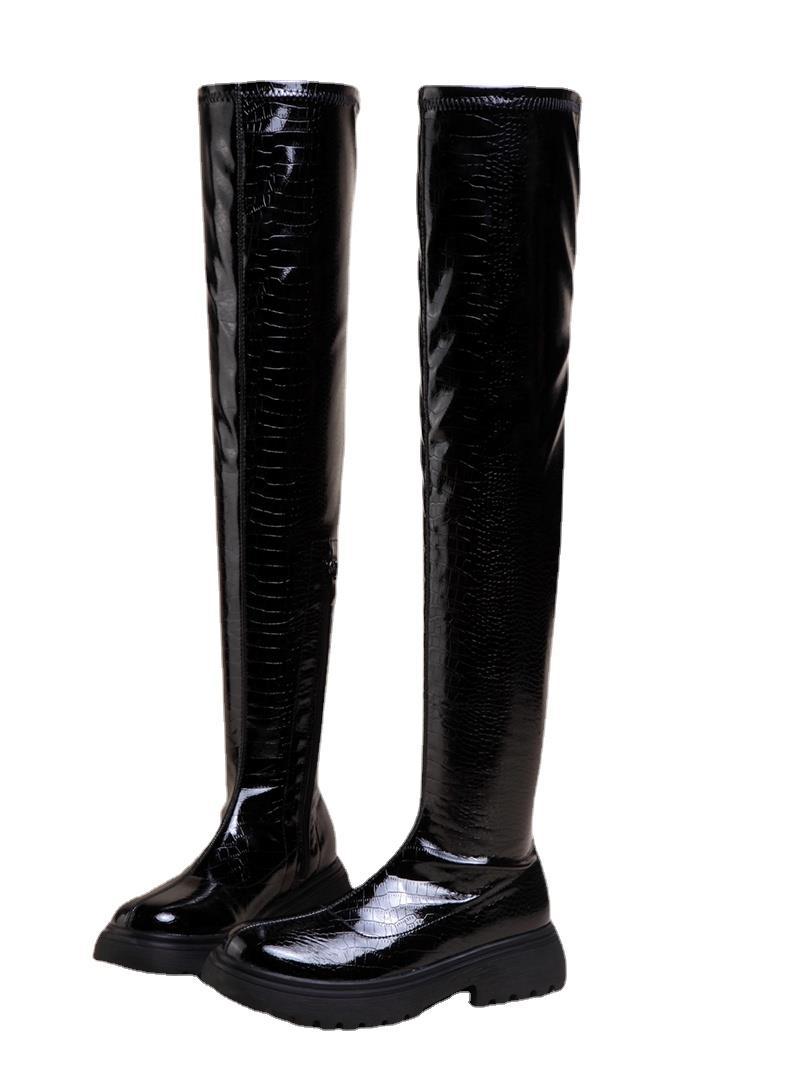 Knee-High Chic - The Nevermore Women's Elastic Boots