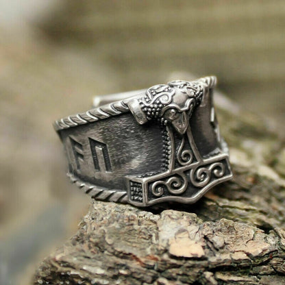 Knut Thor's Hammer - The Nevermore Norse Vikings Ring for Men