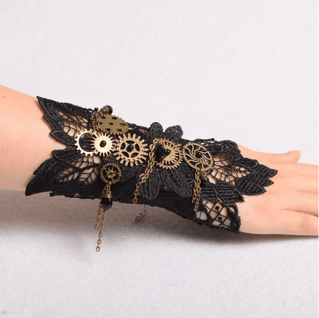 Lace and Gear - The Nevermore Steampunk Bracelet