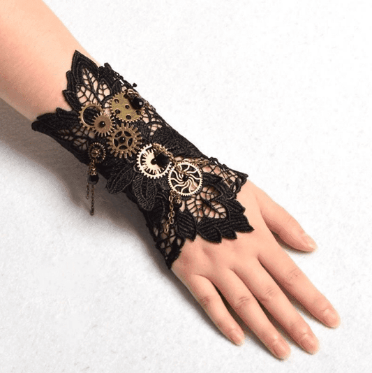 Lace and Gear - The Nevermore Steampunk Bracelet