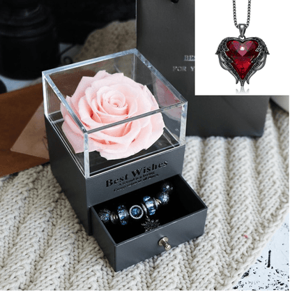 Lady Luxe - The Nevermore Women's Jewelry Box Eternal Rose In Box