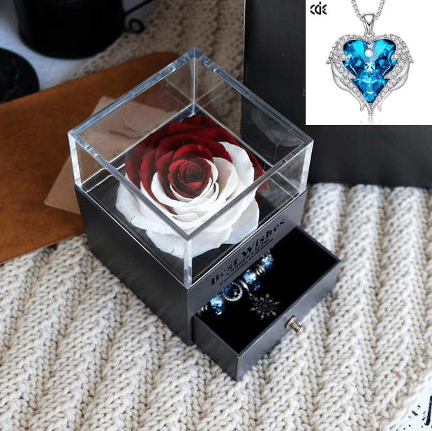 Lady Luxe - The Nevermore Women's Jewelry Box Eternal Rose In Box