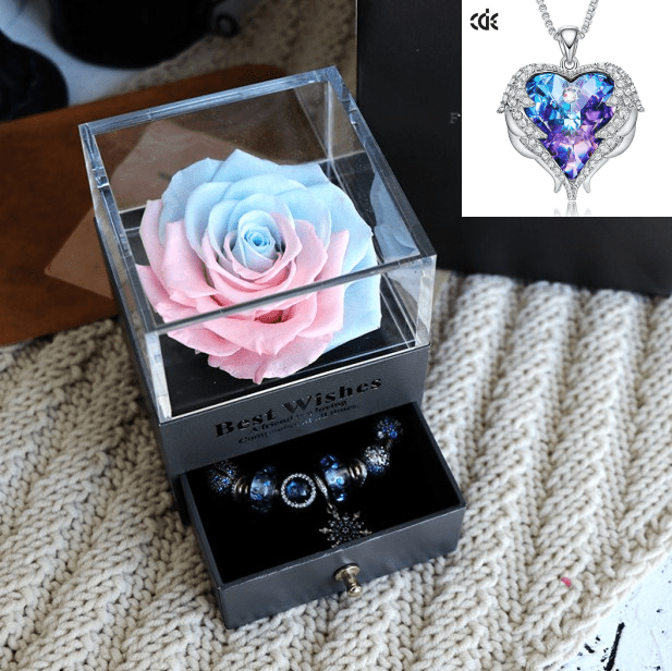 Lady Luxe - The Nevermore Women's Jewelry Box Eternal Rose In Box