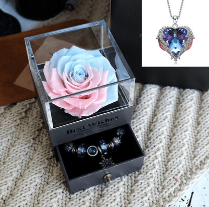 Lady Luxe - The Nevermore Women's Jewelry Box Eternal Rose In Box