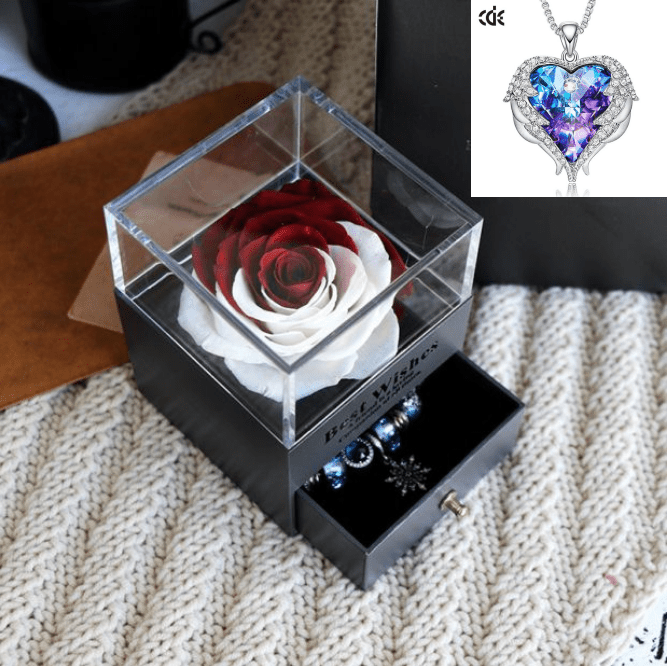 Lady Luxe - The Nevermore Women's Jewelry Box Eternal Rose In Box