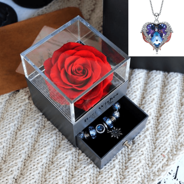 Lady Luxe - The Nevermore Women's Jewelry Box Eternal Rose In Box