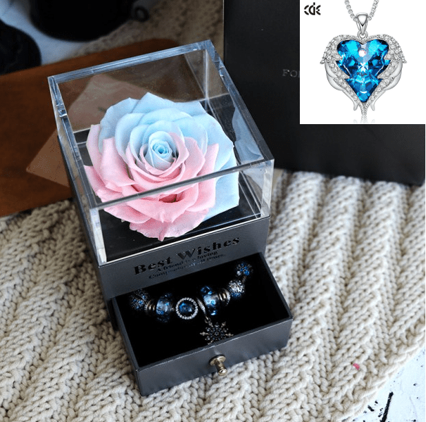 Lady Luxe - The Nevermore Women's Jewelry Box Eternal Rose In Box