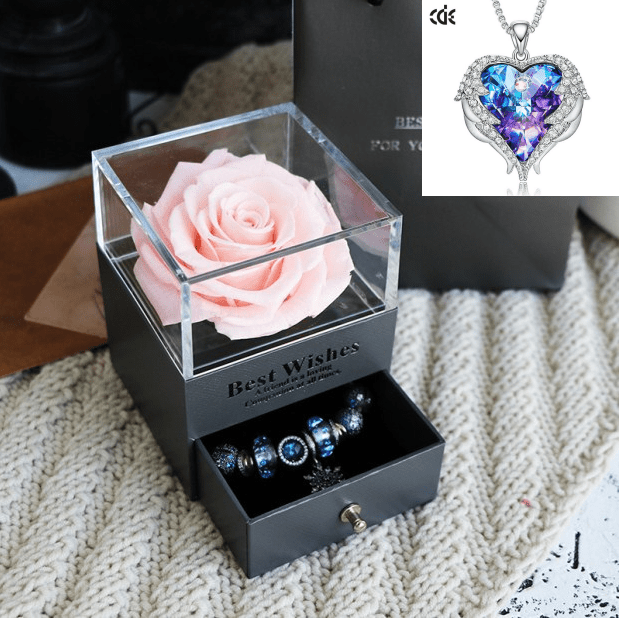 Lady Luxe - The Nevermore Women's Jewelry Box Eternal Rose In Box