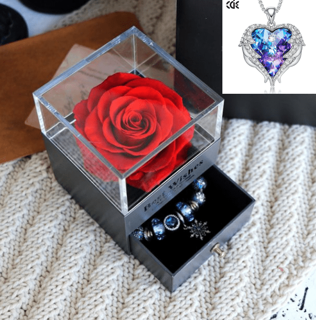 Lady Luxe - The Nevermore Women's Jewelry Box Eternal Rose In Box