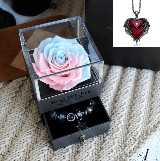 Lady Luxe - The Nevermore Women's Jewelry Box Eternal Rose In Box