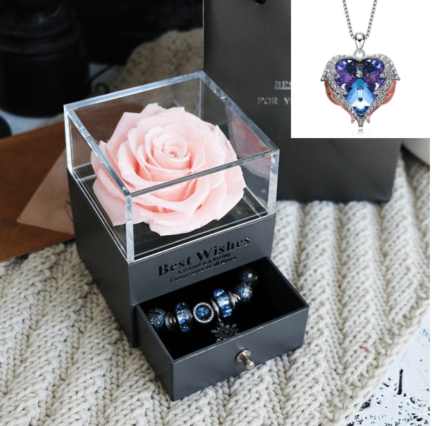 Lady Luxe - The Nevermore Women's Jewelry Box Eternal Rose In Box