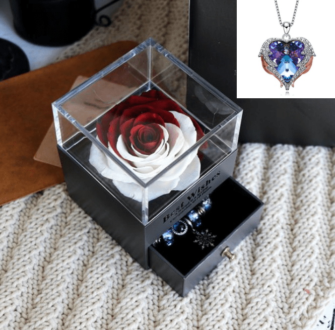 Lady Luxe - The Nevermore Women's Jewelry Box Eternal Rose In Box