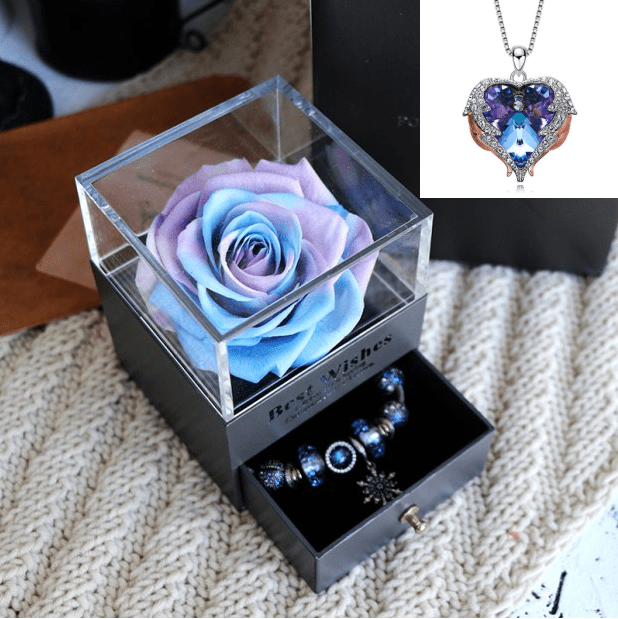 Lady Luxe - The Nevermore Women's Jewelry Box Eternal Rose In Box