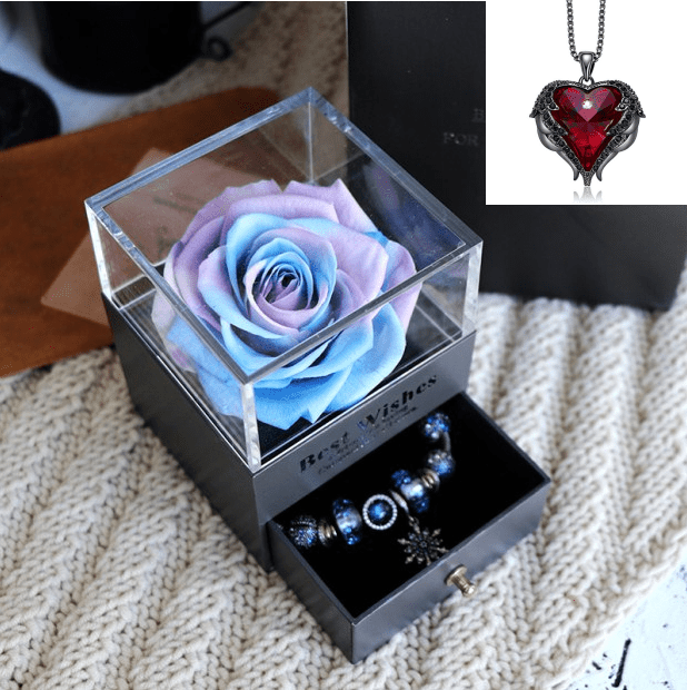 Lady Luxe - The Nevermore Women's Jewelry Box Eternal Rose In Box