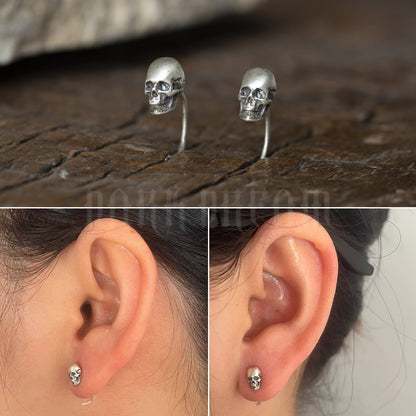 These earrings are the perfect addition to any gothic or alternative jewelry collection. The Lazarus Bleak Skull Stud earrings feature intricately detailed skull designs that are both spooky and stylish. Made from high-quality S925 sterling silver, these earrings are durable and long-lasting. The studs are easy to wear and comfortable on the ears, making them perfect for everyday wear or special occasions.