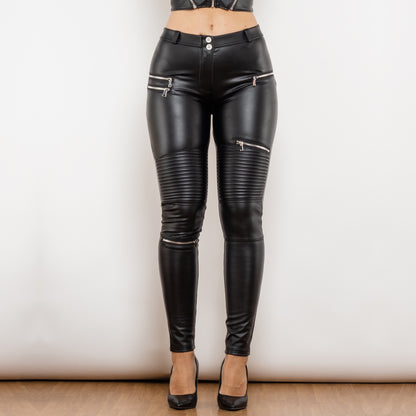 Leather Leggings with High Elasticity - The Nevermore Leggings