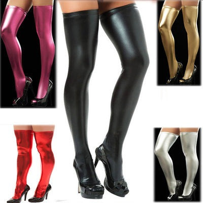 Leather Patent Socks - The Nevermore Underwear Socks for Woman