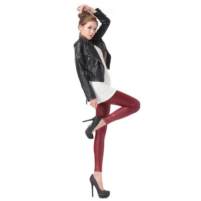 Leather slim Leggings - The Nevermore Leggings