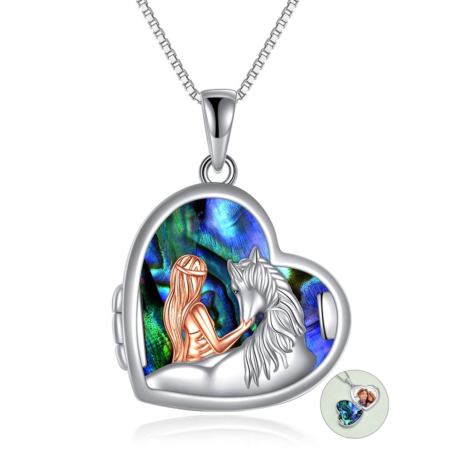 Leisurely Elegance - The Nevermore Women's Necklace Heart 925 Silver Photo Locket