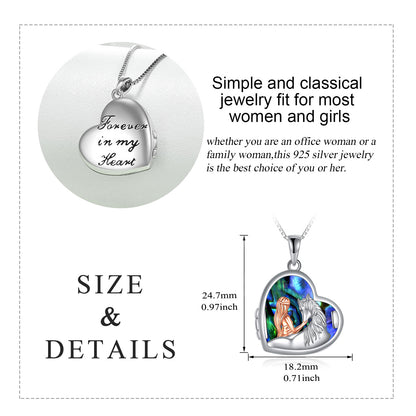 Leisurely Elegance - The Nevermore Women's Necklace Heart 925 Silver Photo Locket