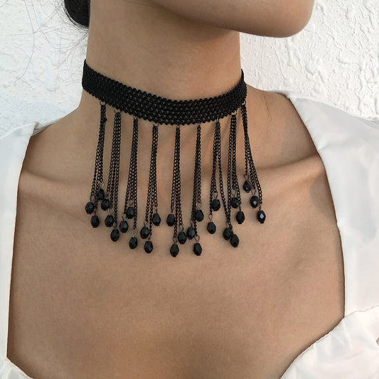 Lilith Sorrowfall - The Nevermore Gothic Choker Lace Necklace