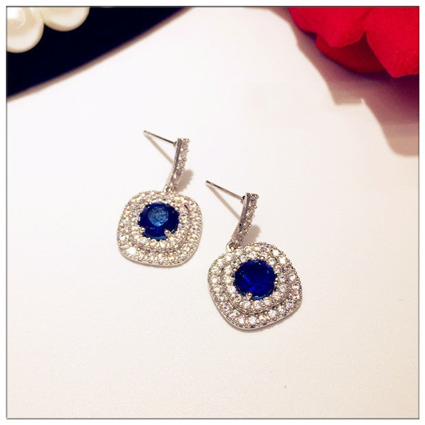 Linaeve - The Nevermore Earrings for Woman Sapphire And Sterling Silver Earrings Luxury