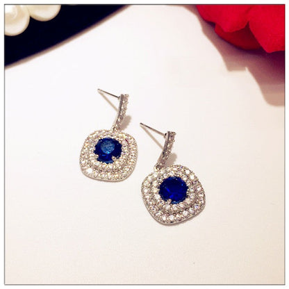 Linaeve - The Nevermore Earrings for Woman Sapphire And Sterling Silver Earrings Luxury