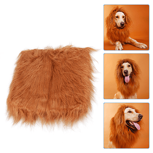 LionHeart Cosplay Costume for Large Cats and Dogs - The Nevermore Winter Warm Wig Pet Apparel