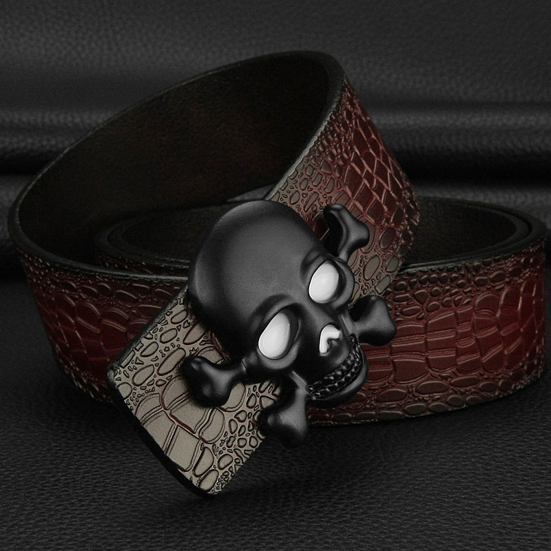 Lord Preston Skull - The Nevermore Gothic Leather Belt