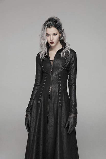 Love Under Will - The Nevermore Gothic Jacket for Women Cracked Knit