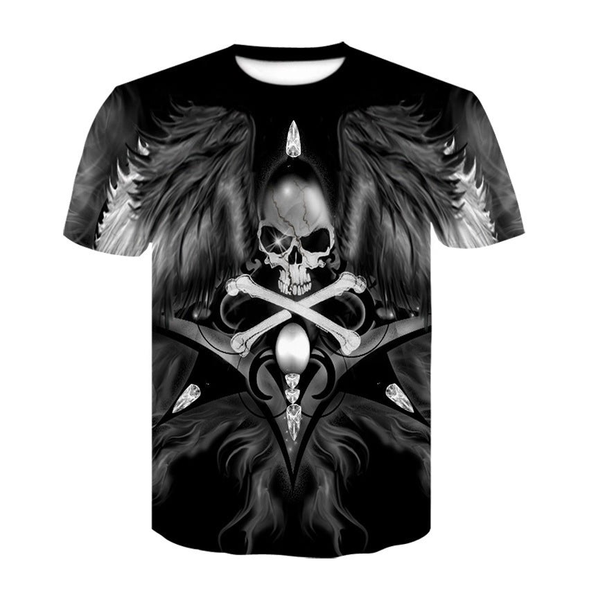 Lucius Spellweaver Skull Wings - The Nevermore Gothic T-Shirt for Men