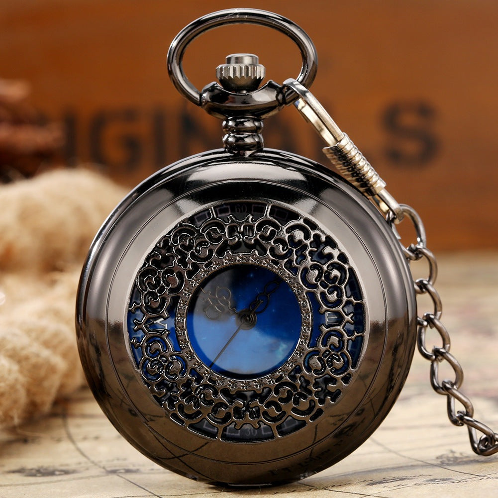 Lucius Spellweaver - The Nevermore Pocket Watch Starry Literal Hollow Pattern