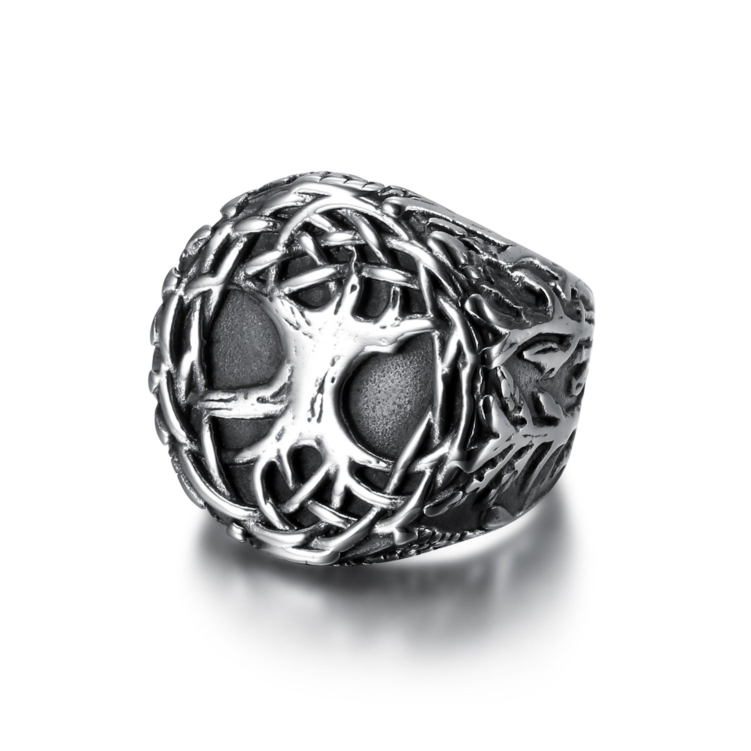 Lucky Tree - The Nevermore Gothic Ring for Men Titanium Steel