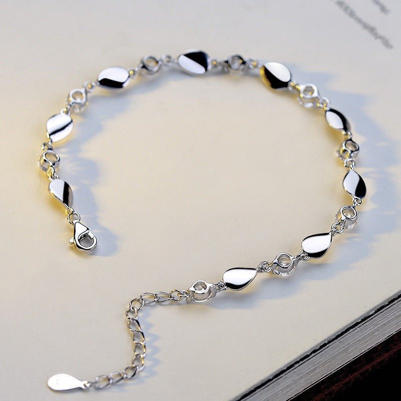 Lunaria Gleam – Sterling Silver Zircon Bracelet by The Nevermore