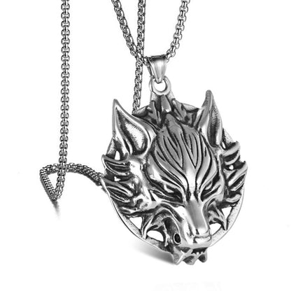 Lupine Leader The Nevermore Gothic Pendant Necklace Titanium steel stainless steel chain