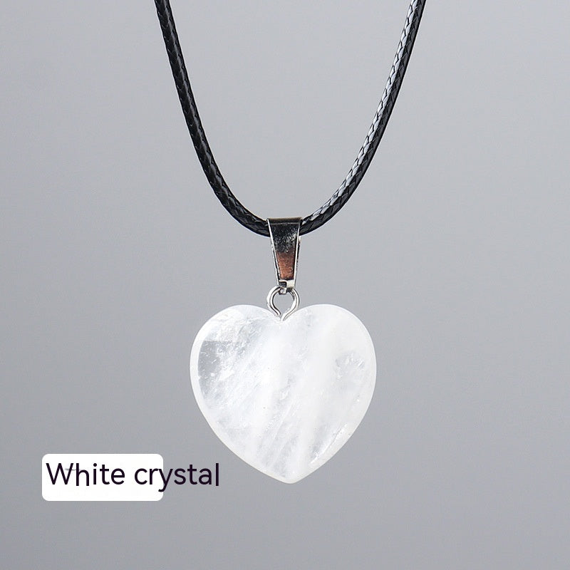 Magical heart of gems - The Nevermore Natural Crystal 2cm Women`s Pendant