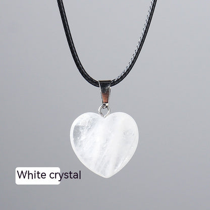 Magical heart of gems - The Nevermore Natural Crystal 2cm Women`s Pendant