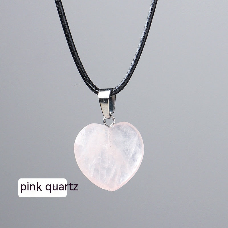 Magical heart of gems - The Nevermore Natural Crystal 2cm Women`s Pendant