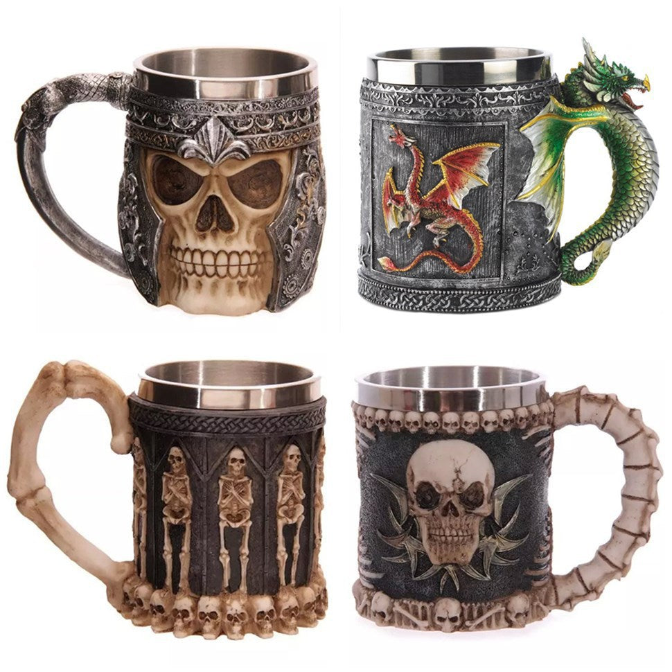 Maki Van Helsing 9 styles - The Nevermore Gothic Home Decor Gifts 3D Skull Mug Coffee