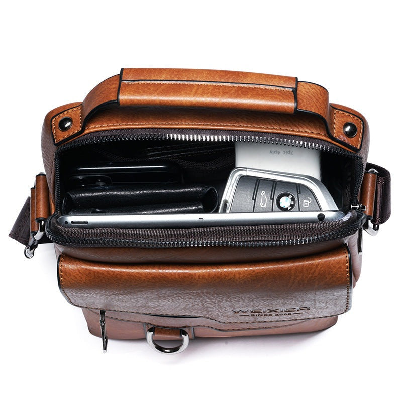 Masculine Independence - The Nevermore Shoulder Men Leather Handbag