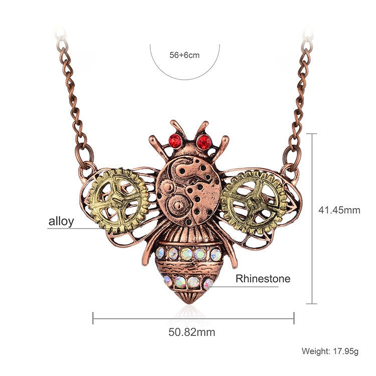 Mechanical Bee - The Nevermore Steampunk Pendant