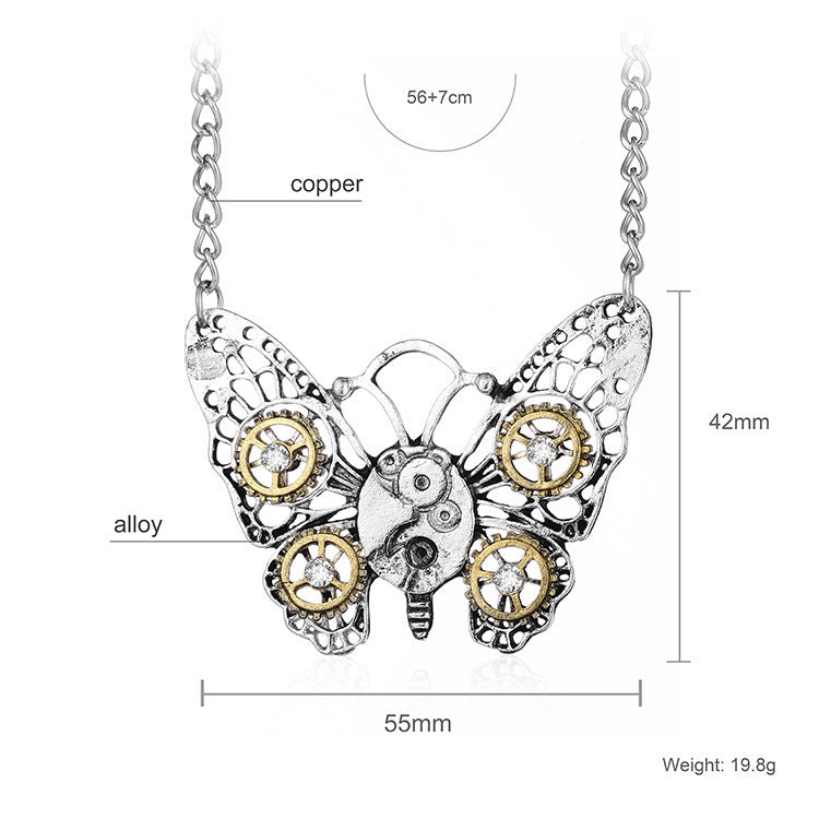 Mechanical Butterfly - The Nevermore Steampunk Pendant