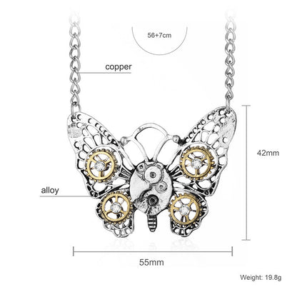 Mechanical Butterfly - The Nevermore Steampunk Pendant