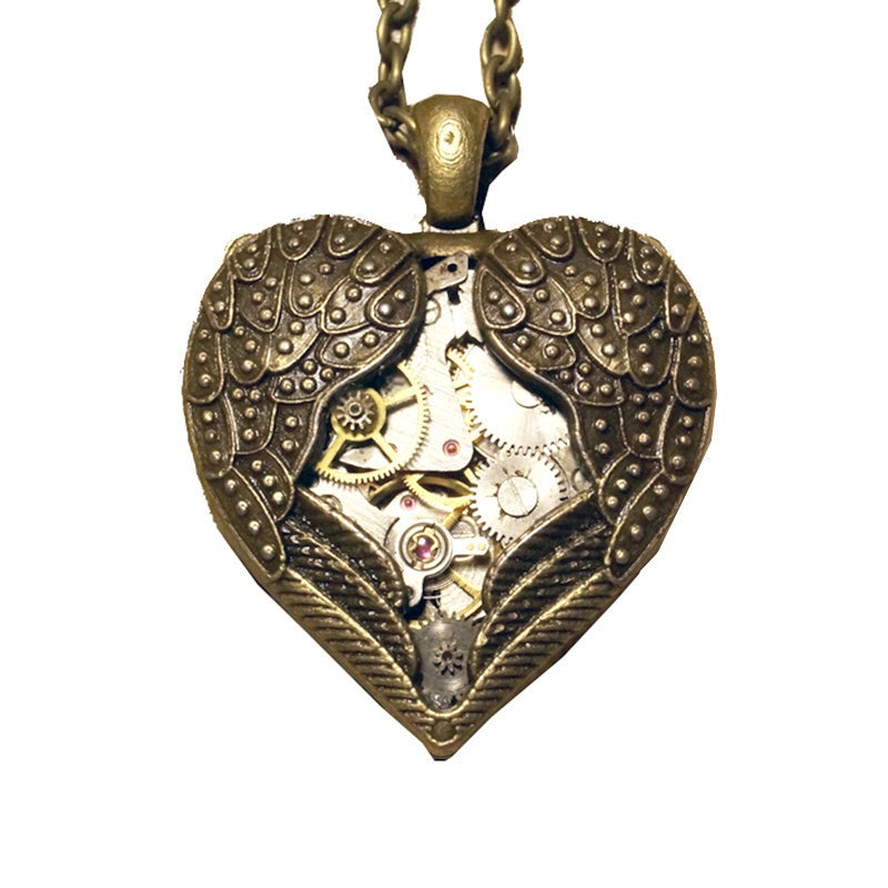 Mechanical Heart - The Nevermore Steampunk Pendant