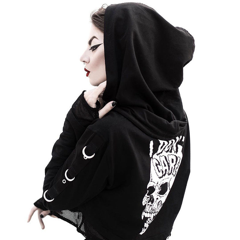 Melody Saw - The Nevermore Gothic Hooded Sweatshirt Tank Top for Women