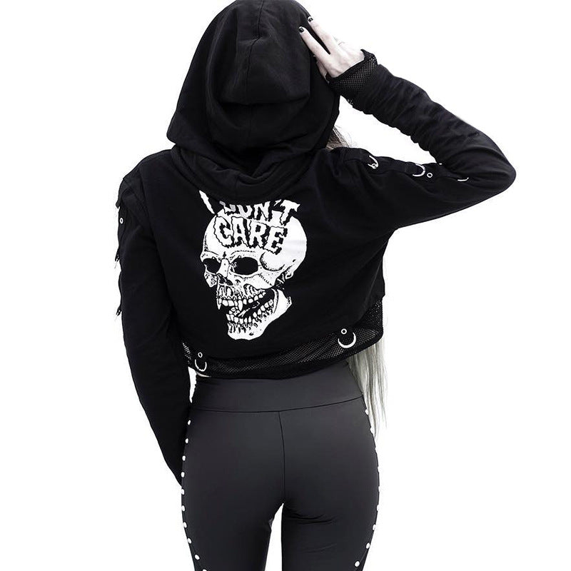 Melody Saw - The Nevermore Gothic Hooded Sweatshirt Tank Top for Women