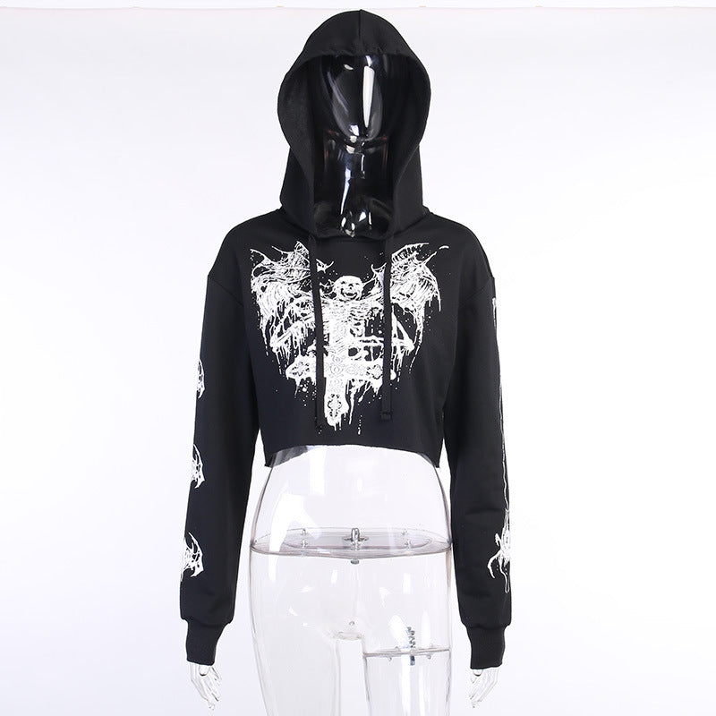 Melody Saw - The Nevermore Gothic Hooded Sweatshirt Tank Top for Women